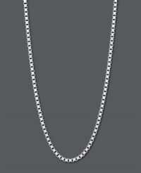Put on the finishing touches. Necklace features a chic box link design crafted in 14k white gold. Approximate length: 30 inches. Put on the finishing touches. Necklace features a chic box link design crafted in 14k white gold. Approximate length: 30 inches.