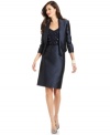 Tahari by ASL's petite combination shimmers with sequins and luxe satin fabric -- perfect for the holidays and special occasions, too.