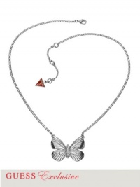 GUESS Silver-Tone Butterfly Necklace, SILVER GUESS Silver-Tone Butterfly Necklace, SILVER