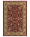 A lush ground of crisp red and cream creates a stunning composition in the Tamena area rug from Couristan. Woven of heat-set Courton™ polypropylene, a synthetic fiber that's meticulously crafted for durability.
