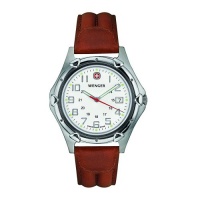 Wenger Mens Swiss Mil Cl Field Brown Strap Watch