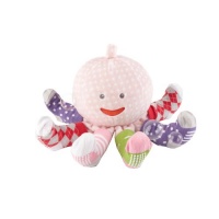 Baby Aspen Plush Octopus with 4 Pairs Of Socks, Pink Baby Aspen Plush Octopus with 4 Pairs Of Socks, Pink