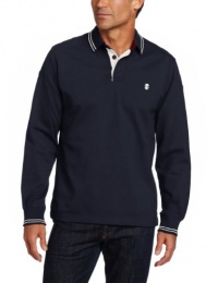 IZOD Men's Long Sleeve Solid Jersey Rugby Tee IZOD Men's Long Sleeve Solid Jersey Rugby Tee