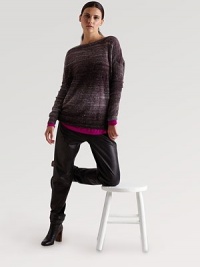 Twinkling sequins peeks out from this lush, space-dyed blend of wool and mohair, all in a slouchy dropped-shoulder pullover.BoatneckDropped shouldersLong sleevesRibbed trim54% nylon/31% wool/12% mohair/3% polyesterDry cleanMade in ItalyModel shown is 5'10 (177cm) wearing US size Small. Twinkling sequins peeks out from this lush, space-dyed blend of wool and mohair, all in a slouchy dropped-shoulder pullover.BoatneckDropped shouldersLong sleevesRibbed trim54% nylon/31% wool/12% mohair/3% polyesterDry cleanMade in ItalyModel shown is 5'10 (177cm) wearing US size Small.