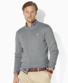 The pinnacle of preppy style, a pairs-with-anything crewneck sweater is rendered in luxurious combed cotton yarns for a soft, smooth hand.