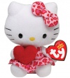 Ty Beanie Babies Hello Kitty Heart Dress Holding Heart Plush