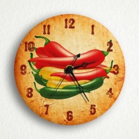 Southwestern Chili Peppers 6 Silent Wall Clock (Includes Desk/Table Stand) Southwestern Chili Peppers 6 Silent Wall Clock (Includes Desk/Table Stand)