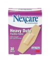 Nexcare Heavy Duty Flexible Fabric Bandages, One Size, 30-Count Packages (Pack of 4)