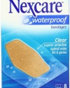 Nexcare Waterproof Clear Bandage, Knee and Elbow, 8-Count Packages (Pack of 6)