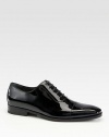 Evening lace-up shoe dressed up in smooth patent leather.Patent leatherLeather liningLeather soleMade in Italy