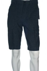 Perry Ellis Linen Solid Total Eclipse Flat Front Walking Shorts Perry Ellis Linen Solid Total Eclipse Flat Front Walking Shorts