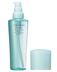 Shiseido Pureness Balancing Softener Alcohol-Free. A refreshing alcohol-free lotion that brings new radiance, softness, and balance to blemish-prone skin. Lightly rehydrates and leaves skin smooth and comfortable. Absorbs quickly to deliver an immediate sensation of dewy freshness. Balances skin to help reduce the tendency toward imperfections. Recommended for oily, combination and normal skin. Use daily morning and evening after cleansing. Shiseido Pureness Balancing Softener Alcohol-Free. A refreshing alcohol-free lotion that brings new radiance, softness, and balance to blemish-prone skin. Lightly rehydrates and leaves skin smooth and comfortable. Absorbs quickly to deliver an immediate sensation of dewy freshness. Balances skin to help reduce the tendency toward imperfections. Recommended for oily, combination and normal skin. Use daily morning and evening after cleansing.