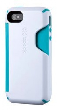 Speck Products CandyShell Card Case for iPhone 4/4S - 1 Pack - Carrying Case - Retail Packaging - White/Peacock Speck Products CandyShell Card Case for iPhone 4/4S - 1 Pack - Carrying Case - Retail Packaging - White/Peacock