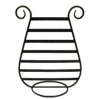 BLACK metal JEWELRY harp Earring RACK stand HOLDER BLACK metal JEWELRY harp Earring RACK stand HOLDER