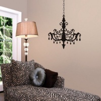 Lot 26 Studio Burnish Chandelier Vinyl Wall Decal, 16 x 24-Inches Lot 26 Studio Burnish Chandelier Vinyl Wall Decal, 16 x 24-Inches