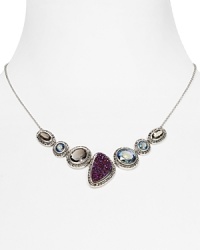 Drusy quartz stones are a radiant focal point on this Judith Jack necklace, with a simple sterling silver chain as the compliment. Drusy quartz stones are a radiant focal point on this Judith Jack necklace, with a simple sterling silver chain as the compliment.
