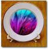 Remastered photograph of strands of leaves in beautiful aquas and purples - 8 Inch Porcelain Plate