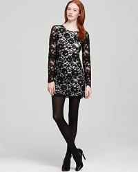 Embrace the lace obsession with this sultry Theory dress that features chic scalloped edges and alluring peek-a-boo sleeves. Embrace the lace obsession with this sultry Theory dress that features chic scalloped edges and alluring peek-a-boo sleeves.