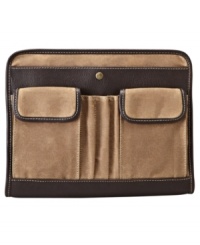 Carry your tablet and other on-the-go accessories in the Estate tablet brief from Fossil. The khaki canvas is classic while the functional design makes it a must-have. Carry your tablet and other on-the-go accessories in the Estate tablet brief from Fossil. The khaki canvas is classic while the functional design makes it a must-have.