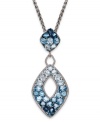 You can't beat these blues. EFFY Collection's beautiful mosaic pendant features shades of round and oval-cut blue topaz (11-5/8 ct. t.w.) set in sterling silver. Approximate length: 18 inches. Approximate drop: 2-3/4 inches.
