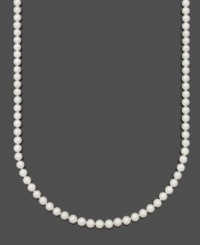 Timeless elegance in a polished pearl strand. Belle de Mer necklace features AA Akoya cultured pearls (6-1/2-7 mm) set in 14k gold. Approximate length: 18 inches. Timeless elegance in a polished pearl strand. Belle de Mer necklace features AA Akoya cultured pearls (6-1/2-7 mm) set in 14k gold. Approximate length: 18 inches.