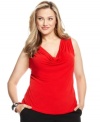 Calvin Klein's sleeveless plus size top is a style staple for Monday through Friday, made to pair with suit separates from the full collection (and those already in your closet!).