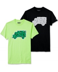 Don't pass on this graphic t-shirt from Trukfit, a crisp accent to your casual look. Don't pass on this graphic t-shirt from Trukfit, a crisp accent to your casual look.