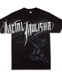 Push the limits of style with this edgy graphic t-shirt by Metal Mulisha. Push the limits of style with this edgy graphic t-shirt by Metal Mulisha.