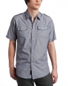 Burnside Men's Implode Woven Short Sleeve Woven Shirt