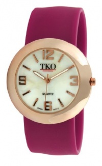 TKO ORLOGI Women's TK614-RWN Rose Gold Slap Metal Wine Watch TKO ORLOGI Women's TK614-RWN Rose Gold Slap Metal Wine Watch