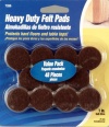 Waxman 4728695N 1-Inch Self-Stick Round Felt Pads Value Pack, Brown