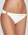 Carmen Marc Valvo's pristine bikini bottom is a must-have for exotic excursions and luxurious lounging.