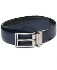 Dress for success with this casual and sophisticated belt by Calvin Klein. Dress for success with this casual and sophisticated belt by Calvin Klein.