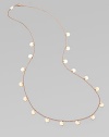 From the Ippolita Rosé Collection. A long, graceful chain sprinkled with delicate discs of 18k gold and sterling silver, richly finished with the subtle glow of 18k rose goldplating. An alloy of 18K gold and sterling silver plated with 18K rose gold Length, about 37 Lobster clasp Imported