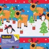 Scotch  Gift Wrap, Reindeer Rows Pattern, 25-Square Feet, 30-Inch x 10-Feet (AM-WPRR-12)