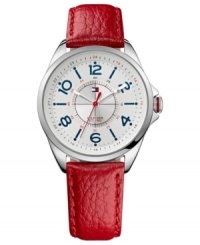 A watch boasting a blue and red design from the always all-American Tommy Hilfiger. A watch boasting a blue and red design from the always all-American Tommy Hilfiger.