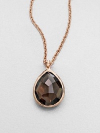 From the Rock Candy Collection. The rich color of smokey quartz in a faceted teardrop is showcased by a setting of sterling silver and 18k gold, finished in the warm glow of 18k rose goldplating, suspended from a pretty chain.Smokey quartz18k gold and sterling silver with 18k rose goldplatingChain length, about 16-18 (adjustable)Pendant length, about .9Lobster claspImported From the Rock Candy Collection. The rich color of smokey quartz in a faceted teardrop is showcased by a setting of sterling silver and 18k gold, finished in the warm glow of 18k rose goldplating, suspended from a pretty chain.Smokey quartz18k gold and sterling silver with 18k rose goldplatingChain length, about 16-18 (adjustable)Pendant length, about .9Lobster claspImported