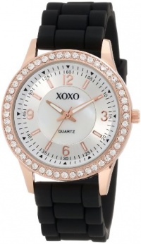 XOXO Women's XO8036 Black Bumpy Silicone Rubber Strap Watch XOXO Women's XO8036 Black Bumpy Silicone Rubber Strap Watch