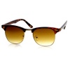 Retro Classic Metal Half Frame Wayfarer Sunglasses