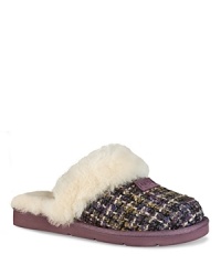 These plush shearling UGG® Australia slippers take on the tweed trend with beautiful, multicolored fabric uppers. These plush shearling UGG® Australia slippers take on the tweed trend with beautiful, multicolored fabric uppers.