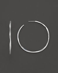 From the Silver collection, #4 hoop earrings. Designed by Ippolita. From the Silver collection, #4 hoop earrings. Designed by Ippolita.