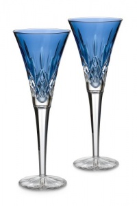 Waterford® Crystal Lismore Sapphire Flute Pair Waterford® Crystal Lismore Sapphire Flute Pair