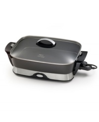 Master the art of making meals. Plug in to energy-saving power that brings a heat more efficient than a range burner or oven for faster, more precise cooking. The high walls, heavy cast aluminum nonstick construction, master heat control and dishwasher-safe design combine ease, convenience, versatility and durability in an unstoppable kitchen force. 1-year warranty. Model 06857. Master the art of making meals. Plug in to energy-saving power that brings a heat more efficient than a range burner or oven for faster, more precise cooking. The high walls, heavy cast aluminum nonstick construction, master heat control and dishwasher-safe design combine ease, convenience, versatility and durability in an unstoppable kitchen force. 1-year warranty. Model 06857.
