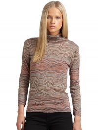 THE LOOKAllover zigzag knit designTurtleneckLong sleevesTHE FITAbout 24 from shoulder to hemTHE MATERIAL90% acrylic/10% woolCARE & ORIGINDry cleanImportedModel shown is 5'10½ (179cm) wearing US size 4. THE LOOKAllover zigzag knit designTurtleneckLong sleevesTHE FITAbout 24 from shoulder to hemTHE MATERIAL90% acrylic/10% woolCARE & ORIGINDry cleanImportedModel shown is 5'10½ (179cm) wearing US size 4.