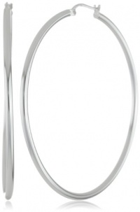 Sterling Silver Polished Tube Hoop Earrings (2.0 Diameter) Sterling Silver Polished Tube Hoop Earrings (2.0 Diameter)