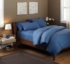 Pinzon Signature 190-Gram Velvet Flannel King Duvet Set, Smokey Blue