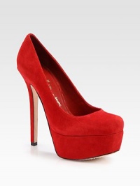 Scintillating pump rendered in buttery suede with an ultra-high heel and platform. Self-covered heel, 5½ (140mm)Covered platform, 1¾ (45mm)Compares to a 3¾ heel (95mm)Suede upperLeather lining and solePadded insoleImported Scintillating pump rendered in buttery suede with an ultra-high heel and platform. Self-covered heel, 5½ (140mm)Covered platform, 1¾ (45mm)Compares to a 3¾ heel (95mm)Suede upperLeather lining and solePadded insoleImported