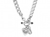 Juicy Couture Silver Starter Charm Necklace w/ Heart
