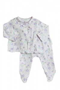 Absorba Baby-Girls Newborn 2-Piece Lilac Floral Footed Pant Set Absorba Baby-Girls Newborn 2-Piece Lilac Floral Footed Pant Set