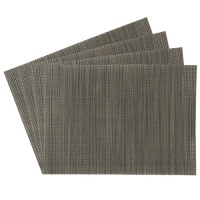 Benson Mills Longport Crossweave Woven Vinyl Placemat, Dark Plaid, Set of 4 Benson Mills Longport Crossweave Woven Vinyl Placemat, Dark Plaid, Set of 4
